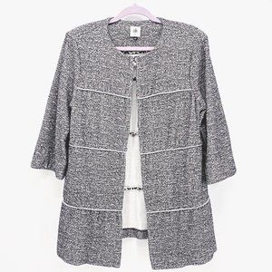 CAbi Black and White Textured Jacket